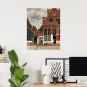 The Little Street by Johannes Vermeer Poster (Thuiskantoor)