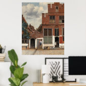 The Little Street by Johannes Vermeer Poster (Thuiskantoor)
