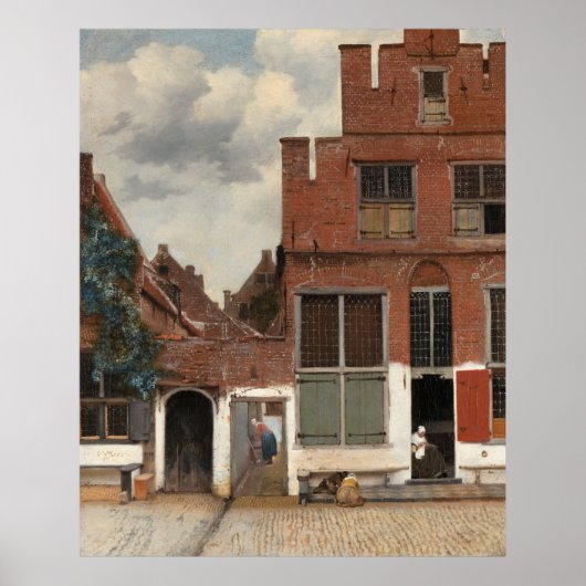 The Little Street by Johannes Vermeer Poster (Voorkant)
