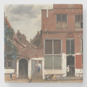 The Little Street by Johannes Vermeer Stenen Onderzetter