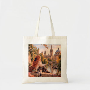 The Little Travel Girl Oxford Dromende Torens Tote Bag