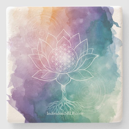 The Living Blueprint Stone Onderzetter (Voorkant)