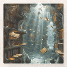 The Living Library Glazen Onderzetter