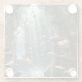 The Living Library Glazen Onderzetter (Achterkant)