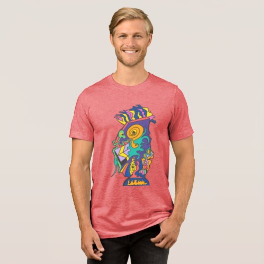 The Lizard Dilemma Tri-Blend Shirt (Voorkant volledig)