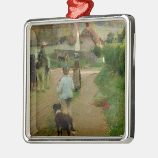 The Loiterers, 1888 (olie op canvas) Metalen Ornament (Links)