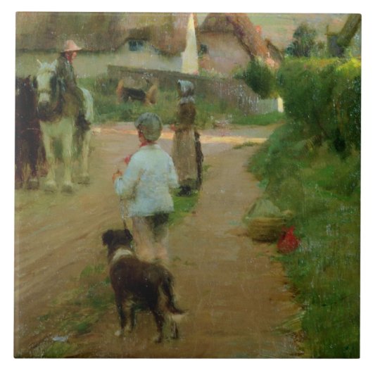 The Loiterers, 1888 (olie op canvas) Tegeltje (Voorkant)