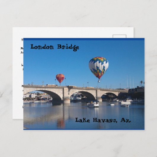 The London Bridge, Lake Havasu, Az. Briefkaart (Voorkant / Achterkant)