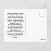 The London Bridge, Lake Havasu, Az. Briefkaart (Achterkant)