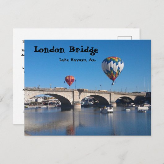 The London Bridge, Lake Havasu, Az. Briefkaart (Voorkant / Achterkant)