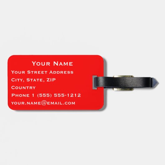 The London Bus Bagagelabel (Achterkant horizontaal)