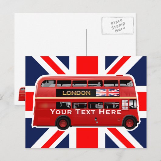The London Bus Briefkaart (Voorkant / Achterkant)