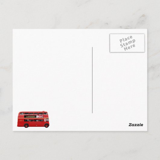 The London Bus Briefkaart (Achterkant)