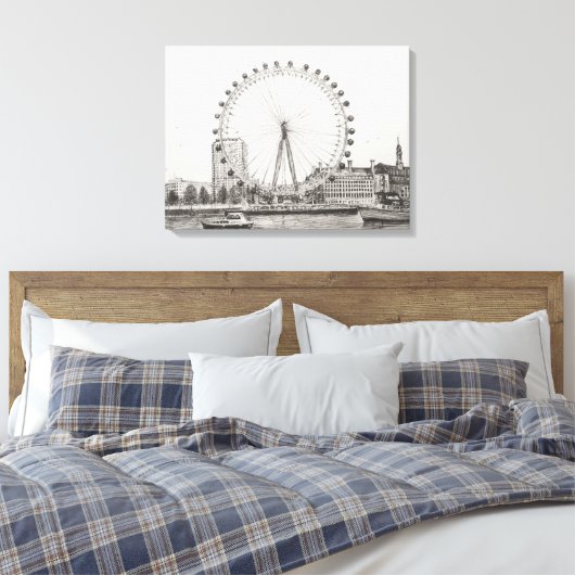 The London Eye 30/10/2006 Canvas Afdruk (Insitu (Slaapkamer))
