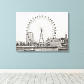 The London Eye 30/10/2006 Canvas Afdruk (Insitu (Houten vloer))