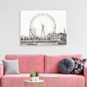 The London Eye 30/10/2006 Canvas Afdruk (Insitu (Woonkamer))