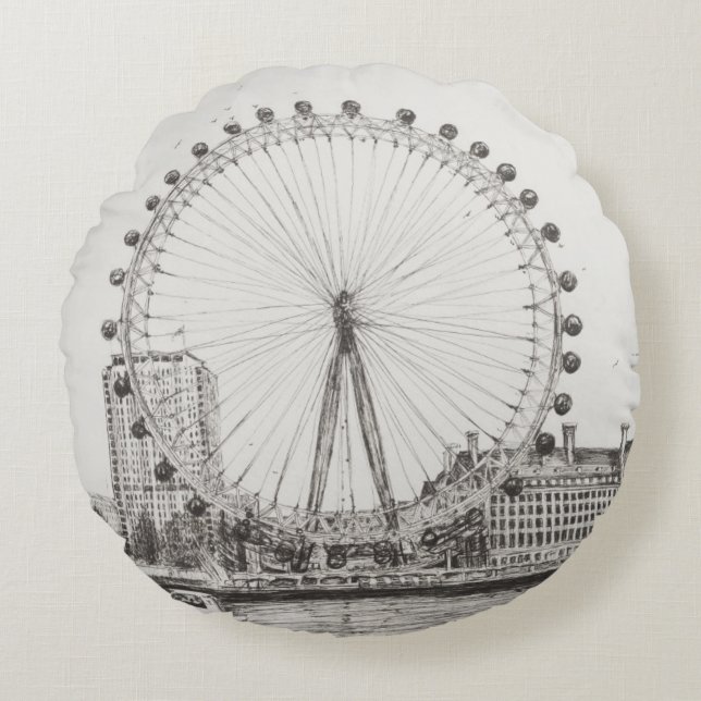 The London Eye 30/10/2006 Rond Kussen (Voorkant)