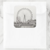 The London Eye 30/10/2006 Vierkante Sticker (Tas)
