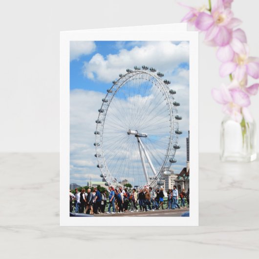 The London Eye Ferris wheel, London, England Kaart (Orchidee)