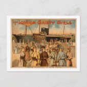 The London Gaiety Girls "Arrival to New York" Briefkaart (Voorkant)