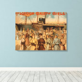 The London Gaiety Girls "Arrival to New York" Canvas Afdruk (Insitu (Houten vloer))