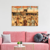 The London Gaiety Girls "Arrival to New York" Canvas Afdruk (Insitu (Woonkamer))