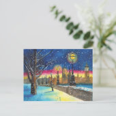 The London lamplighter thames Gordon Bruce art Briefkaart (Staand voorkant)