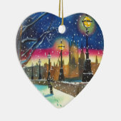 The London lamplighter thames Gordon Bruce art Keramisch Ornament (Rechts)