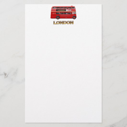 The London Red Bus Briefpapier (Voorkant)