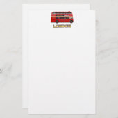 The London Red Bus Briefpapier (Voorkant / Achterkant)