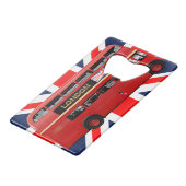 The London Red Bus Creditkaart Flessenopener (Voorkant Gekanteld)