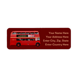 The London Red Bus Etiket