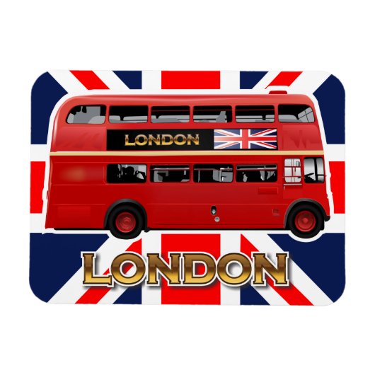 The London Red Bus Magneet (Horizontaal)