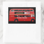 The London Red Bus Rechthoekige Sticker (Tas)