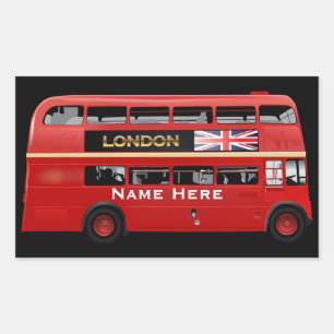 The London Red Bus Rechthoekige Sticker