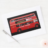 The London Red Bus Rechthoekige Sticker (Envelop)