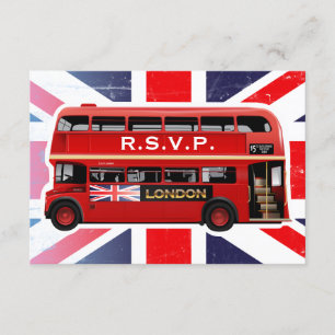 The London Red Bus - RSVP-kaarten RSVP Kaartje