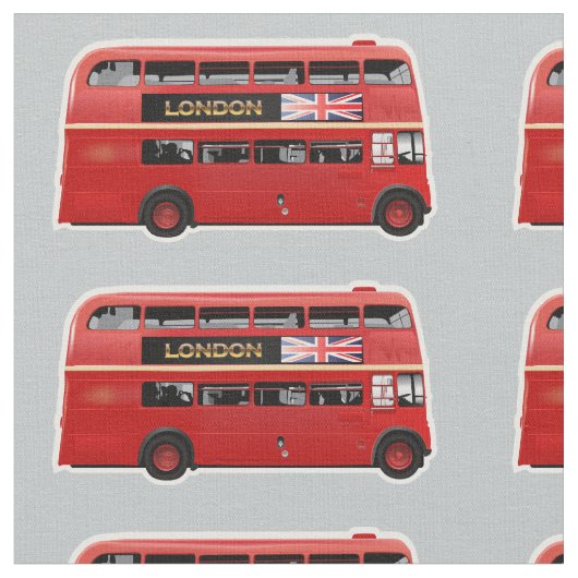 The London Red Bus Stof (Close Up)
