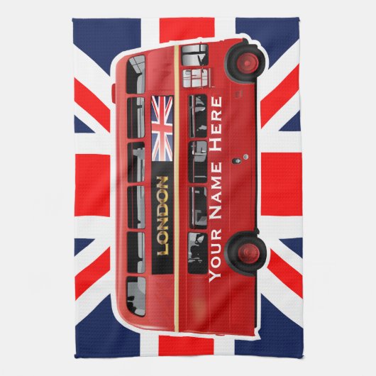 The London Red Bus Theedoek (Verticaal)