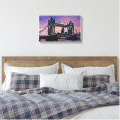 The London Tower Bridge bij nachtschildering Canvas Afdruk (Insitu (Slaapkamer))
