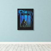 The Lone Knight: A Journey Through the Mist Canvas Afdruk (Insitu (Houten vloer))