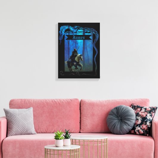 The Lone Knight: A Journey Through the Mist Canvas Afdruk (Insitu (Woonkamer))