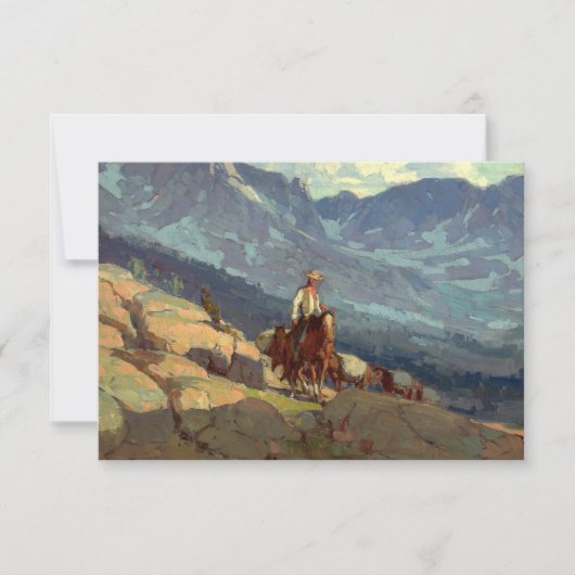 "The Lone Packer" Westerne kunst van Edgar Payne Bedankkaart (Voorkant)