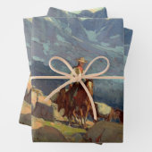 "The Lone Packer" Westerne kunst van Edgar Payne Inpakpapier Vel (In situ)