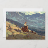 "The Lone Packer" Westerne kunst van Edgar Payne Kaart (Voorkant)