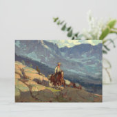 "The Lone Packer" Westerne kunst van Edgar Payne Kaart (Staand voorkant)