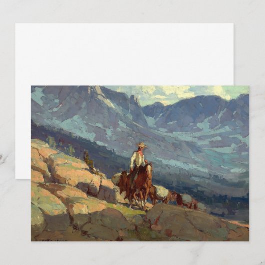 "The Lone Packer" Westerne kunst van Edgar Payne Kaart (Voorkant / Achterkant)