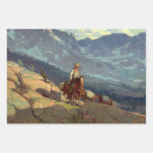 “The Lone Packer” Westerse kunst van Edgar Payne Inpakpapier Vel (Voorkant 2)