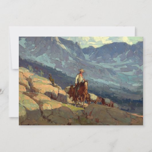 “The Lone Packer” Westerse kunst van Edgar Payne Kaart (Voorkant)