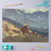 “The Lone Packer” Westerse kunst van Edgar Payne Tissuepapier (Craft)